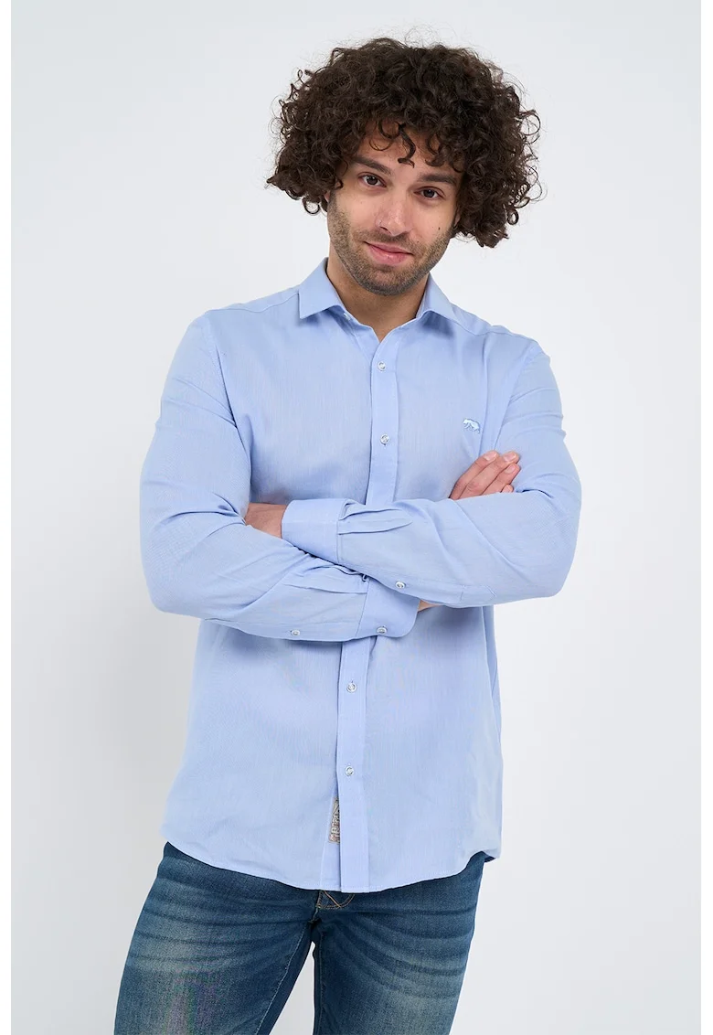 Camasa uni cu maneci lungi, Albastru pastel