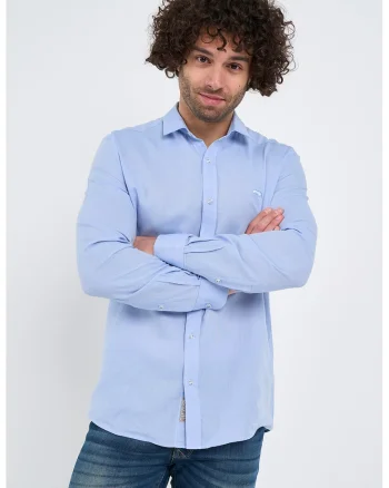 Camasa uni cu maneci lungi, Albastru pastel