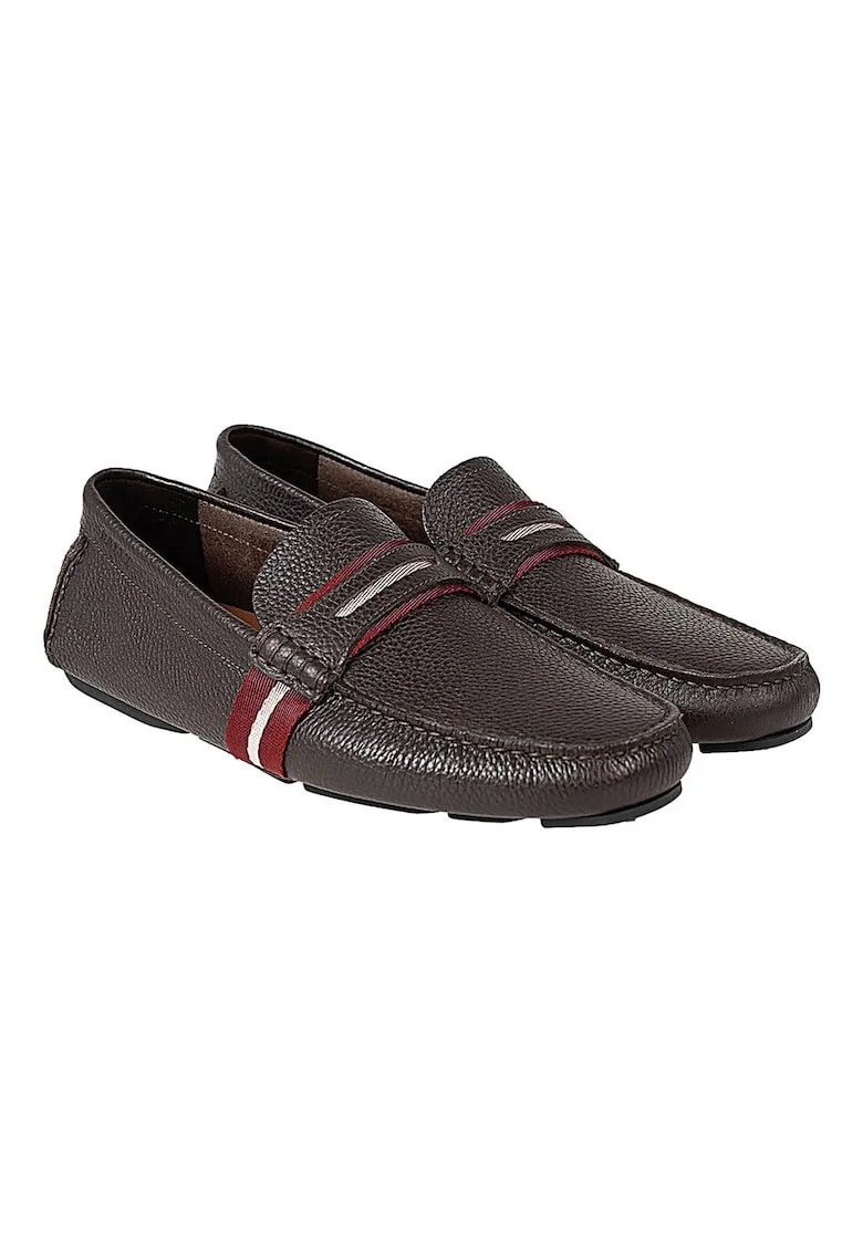 Pantofi loafer din piele cu detaliu textil Waran,
