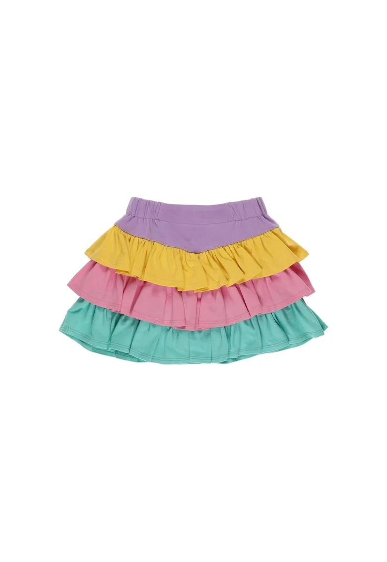 Fusta cu volane  - Surf Up, Multicolora, pentru fetite, Roz