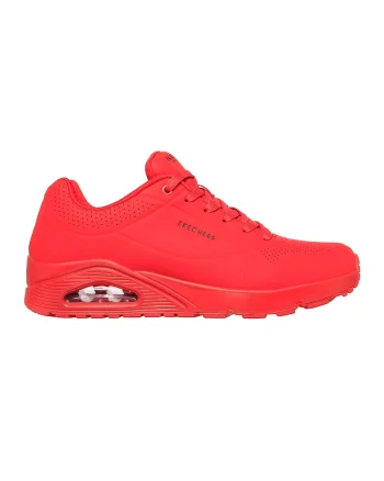 Pantofi sport de piele ecologica Uno Stand On Air, Rosu vermillion