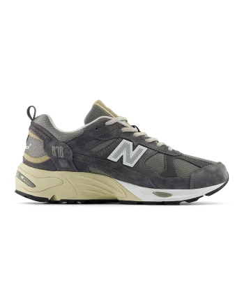 Pantofi sport low-cut cu insertii din piele intoarsa, Gri inchis