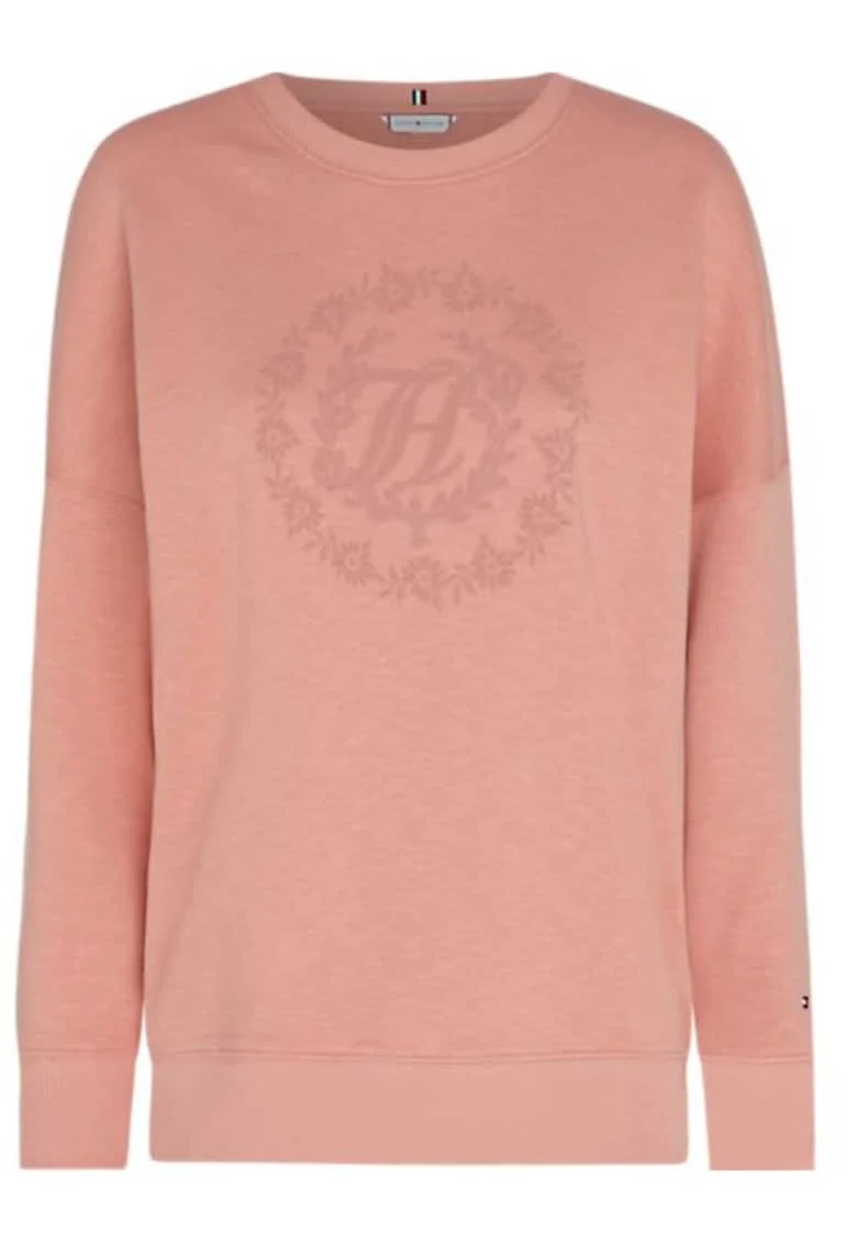Bluza oversize pentru femei,  Bumbac, Roz pudrat, Roz