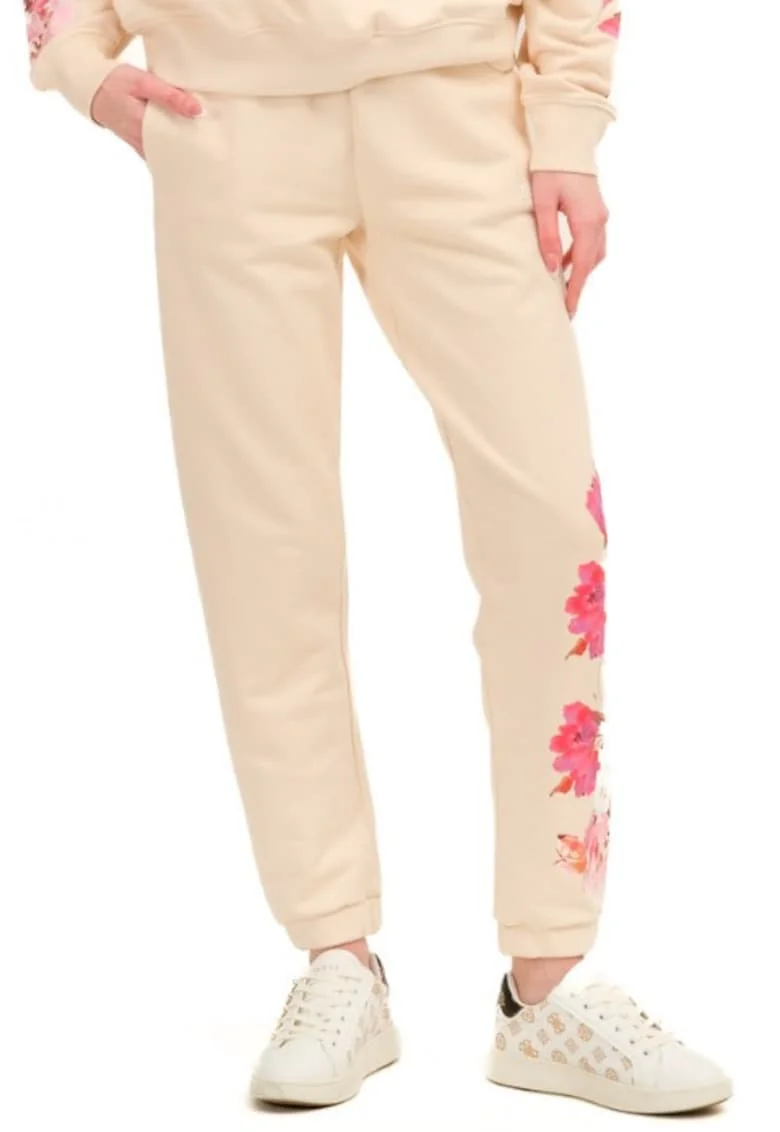 Pantaloni  pentru femei, material bumbac, culoare bej, Bej