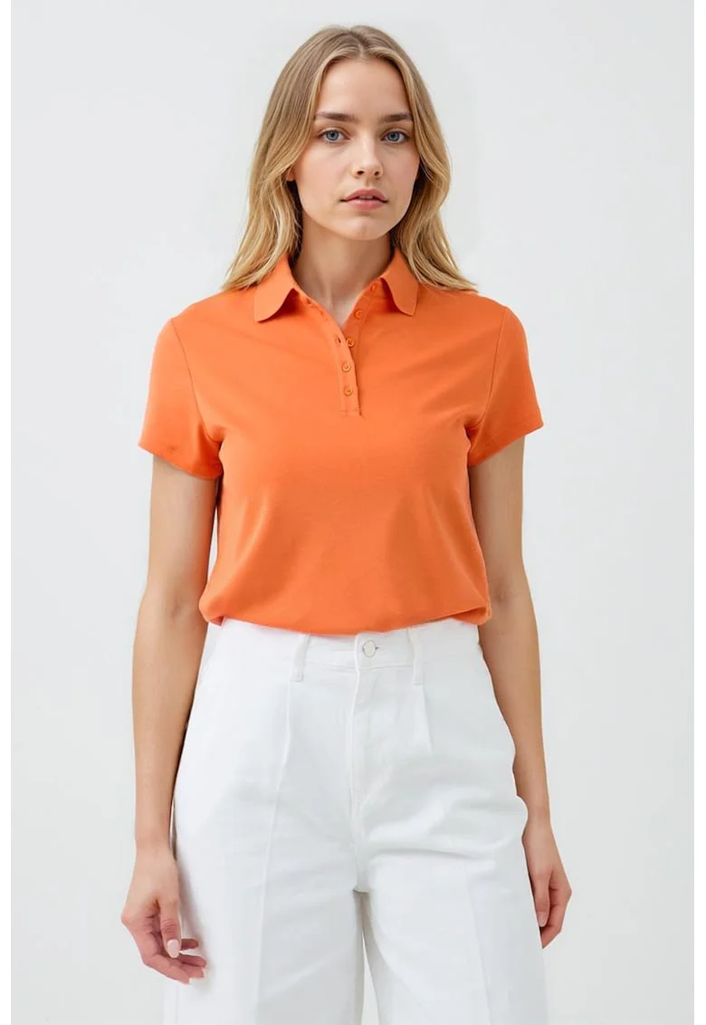 Tricou polo uni, Portocaliu mandarina