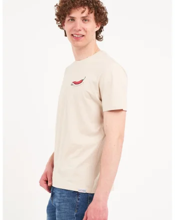 Tricou cu imprimeu grafic, Bej deschis