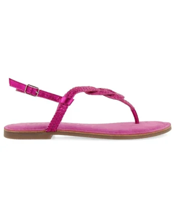 Sandale de piele cu bareta separatoare Zupanja, Fucsia