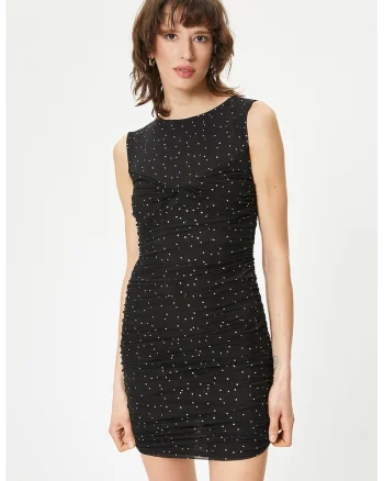 Rochie mini fara maneci, Negru