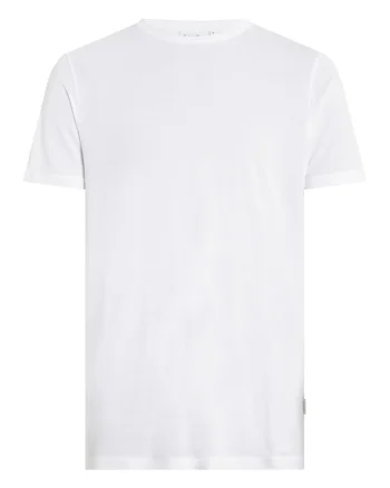 Tricou cu decolteu la baza gatului, Alb optic