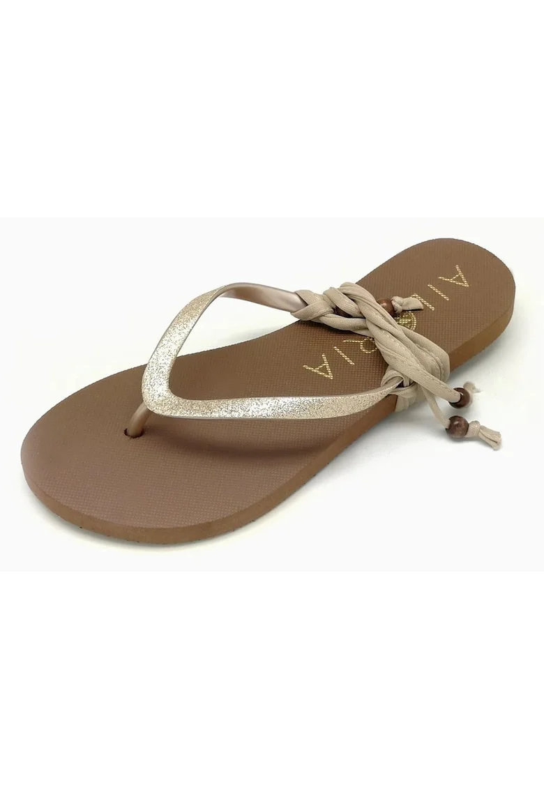 Papuci flip-flop cu barete detasabile Pampelonne, Auriu