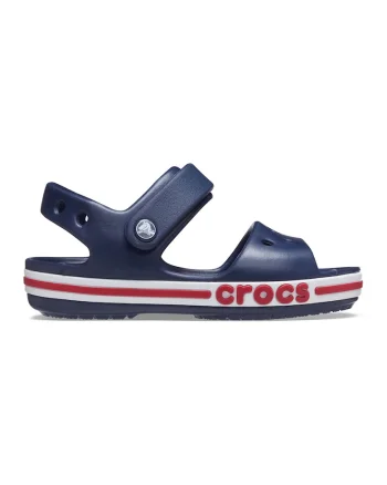 Sandale cu velcro si logo, Albastru ultramarin