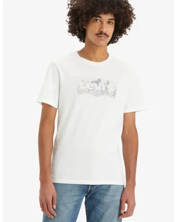Tricou de bumbac cu decolteu la baza gatului, Alb murdar