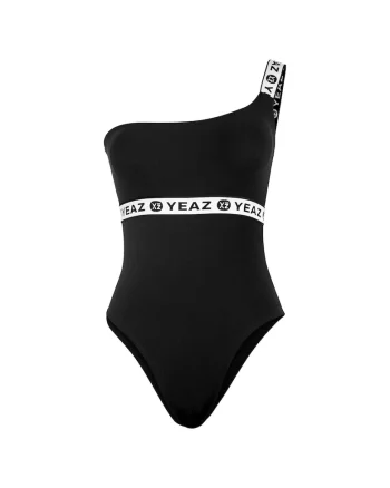 Costum de baie intreg cu benzi logo COCCARO 28993, Negru
