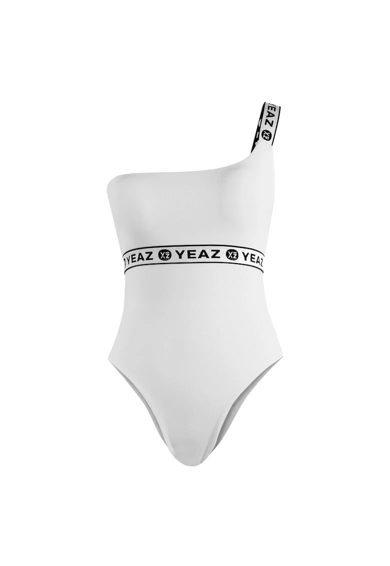 Costum de baie intreg cu benzi logo COCCARO 28993, Alb