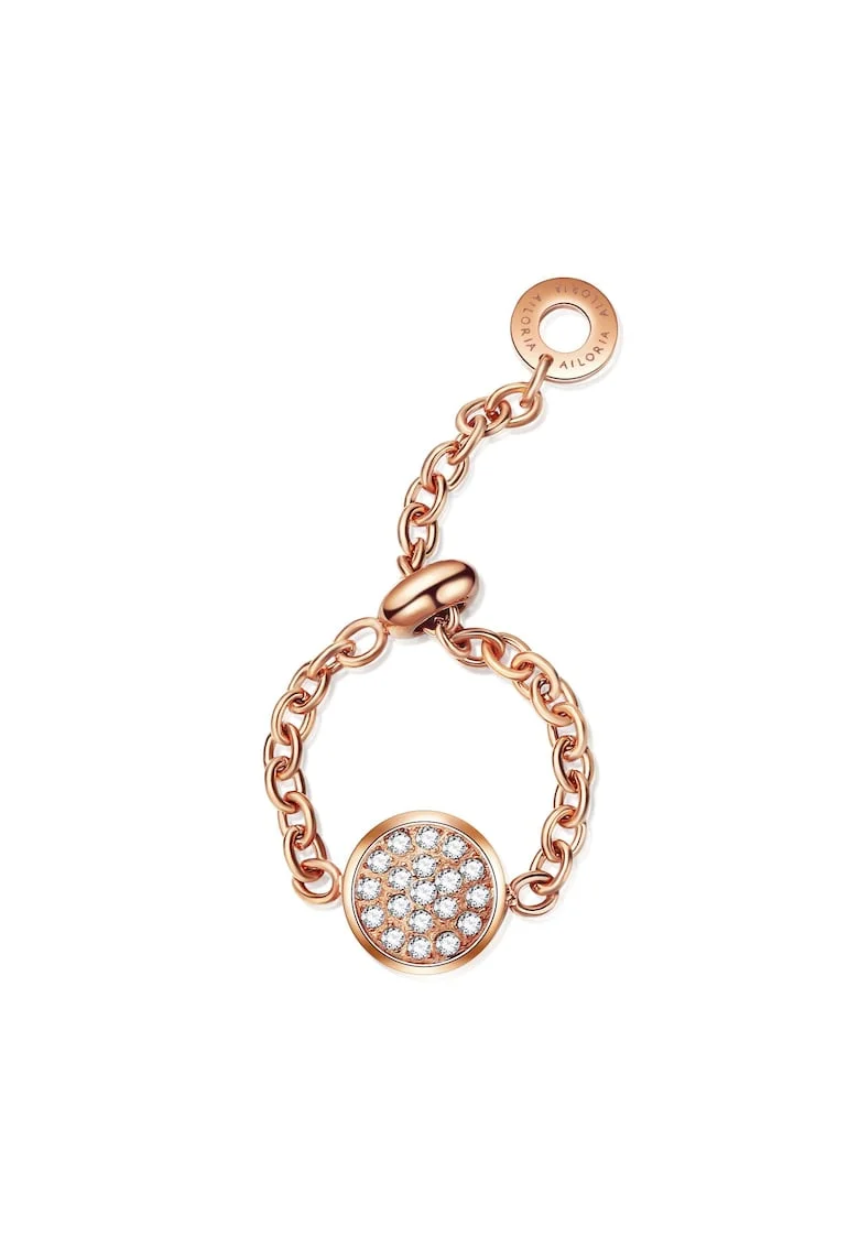 Inel ajustabil Anastasia, Auriu rose