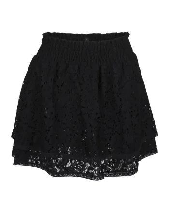 Fusta de plaja mini evazata, Negru
