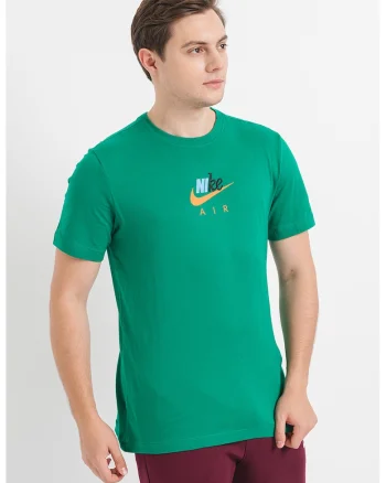 Tricou cu logo pe piept, Verde