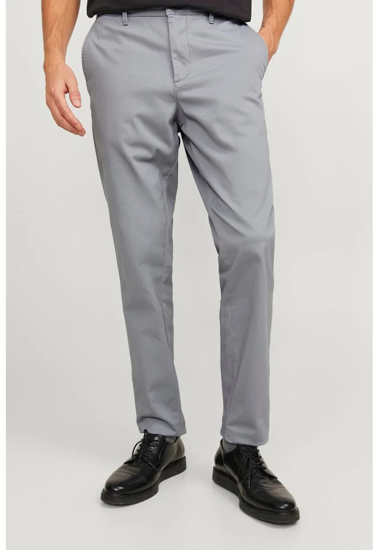Pantaloni chino slim fit Marco, Gri deschis