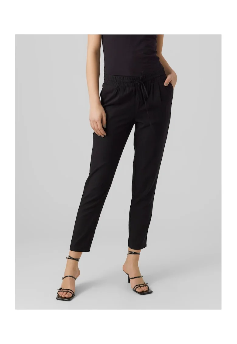 Pantaloni lungi dama,  7060, Textil, Negru