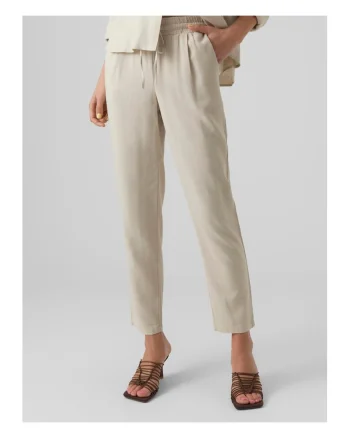 Pantaloni lungi dama,  7060, Textil, Bej deschis