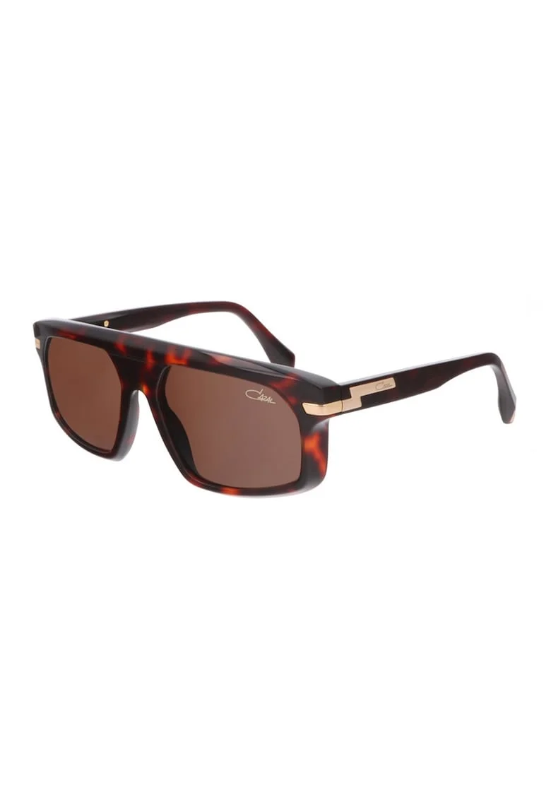 Ochelari de soare aviator supradimensionati cu model unisex, Negru/Portocaliu mandarina