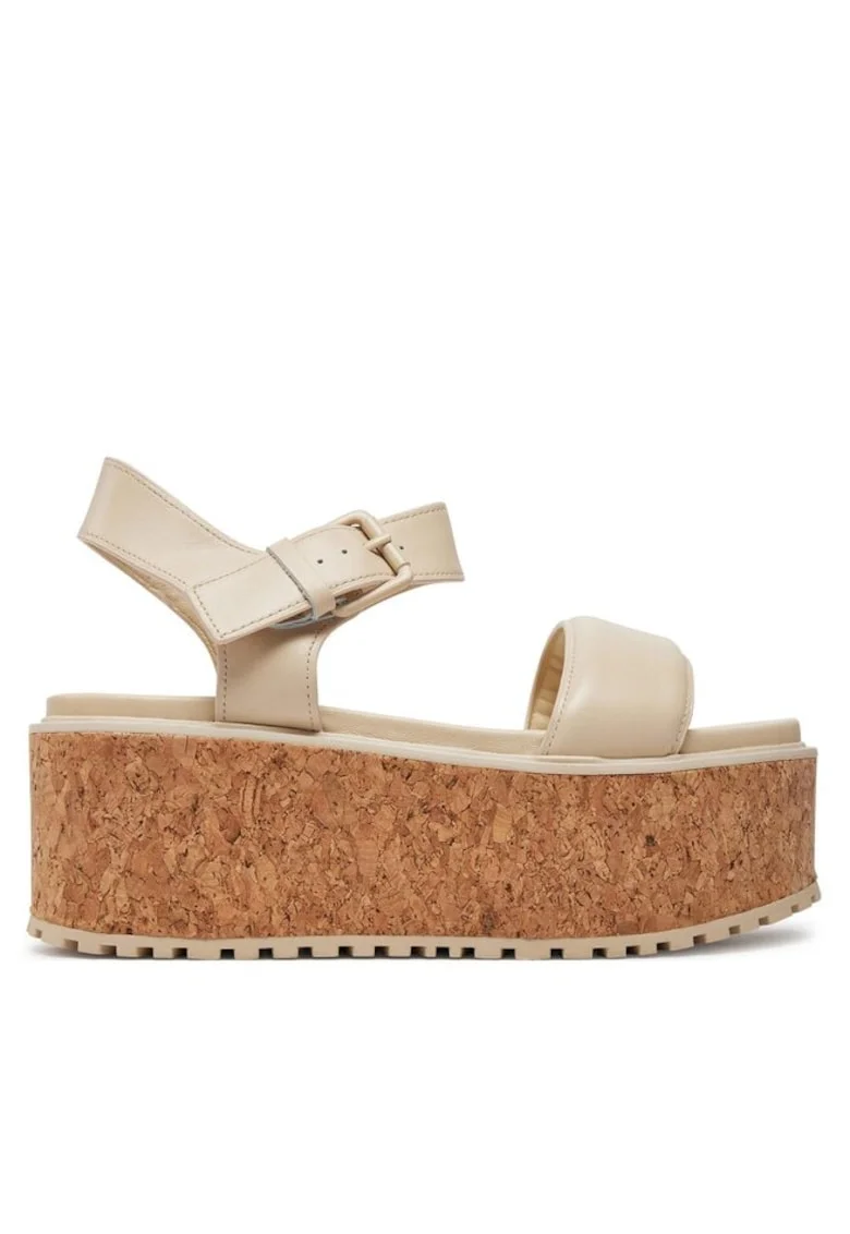 Sandale dama,  590486284493040, Piele naturala, Bej