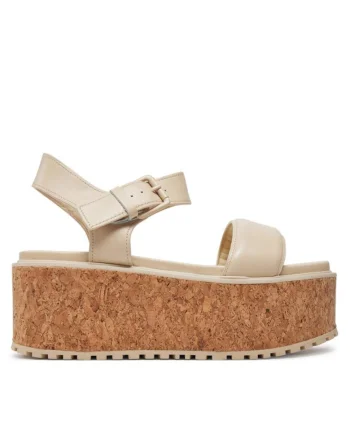 Sandale dama,  590486284493040, Piele naturala, Bej