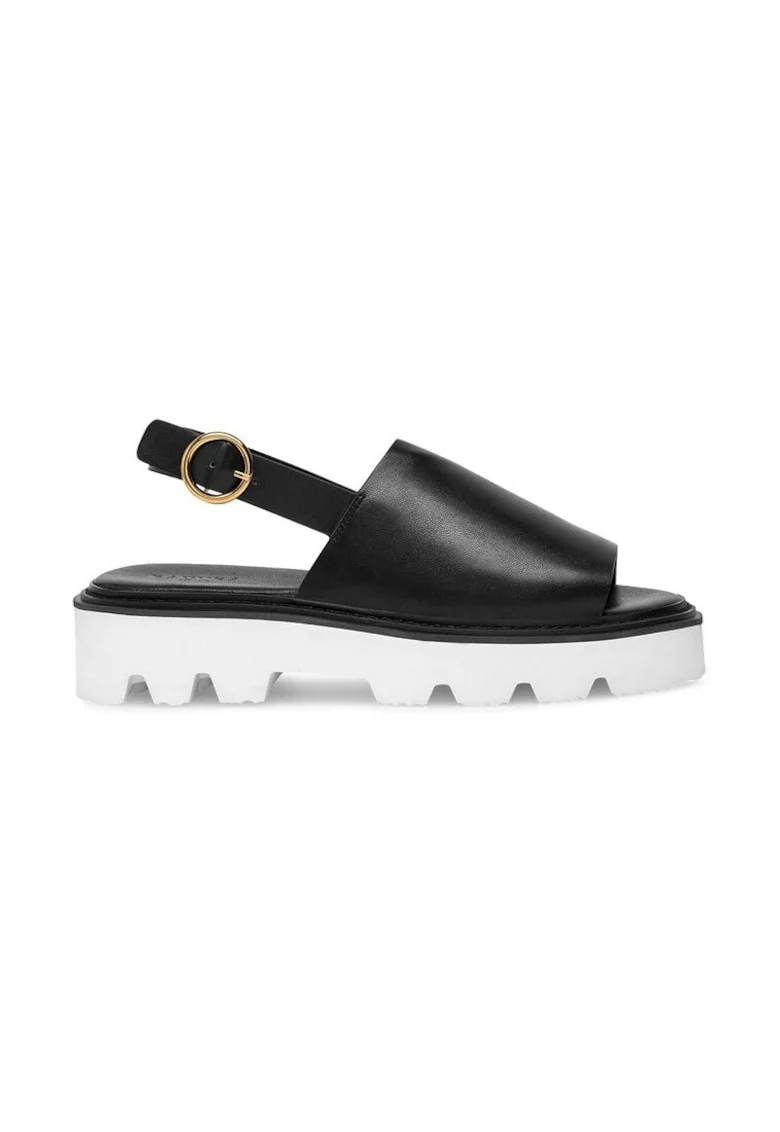 Sandale dama,  590559, Sintetic, Negru, Negru