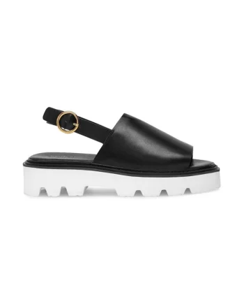 Sandale dama,  590559, Sintetic, Negru, Negru