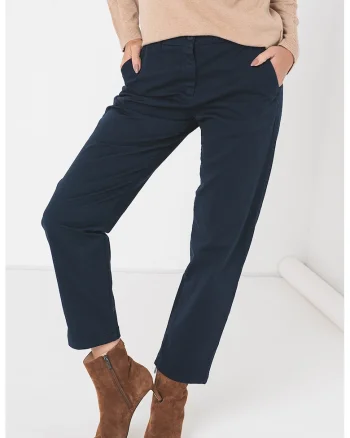 Pantaloni chino cu buzunare oblice, Bleumarin