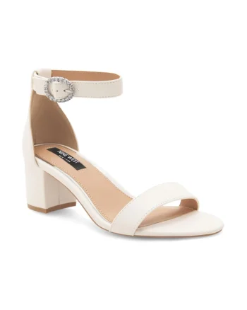 Sandale dama,  562016, Piele ecologica, Alb