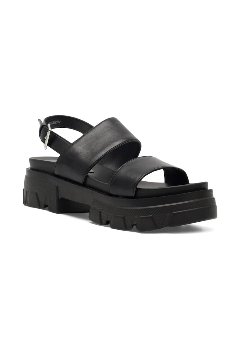 Sandale dama,  518846, Piele ecologica, Negru