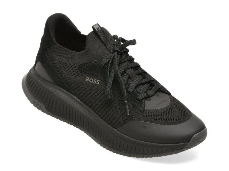 Pantofi sport BOSS negri, 3113, din material textil
