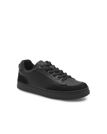 Tenisi copii,  323136, Piele naturala, Negru