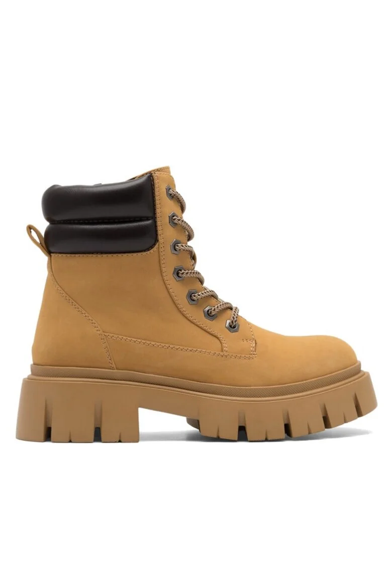 Botine dama,  590558806845740, Piele ecologica, Maro