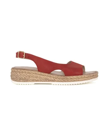 Sandale dama,  590559, Piele naturala, Rosu, Rosu