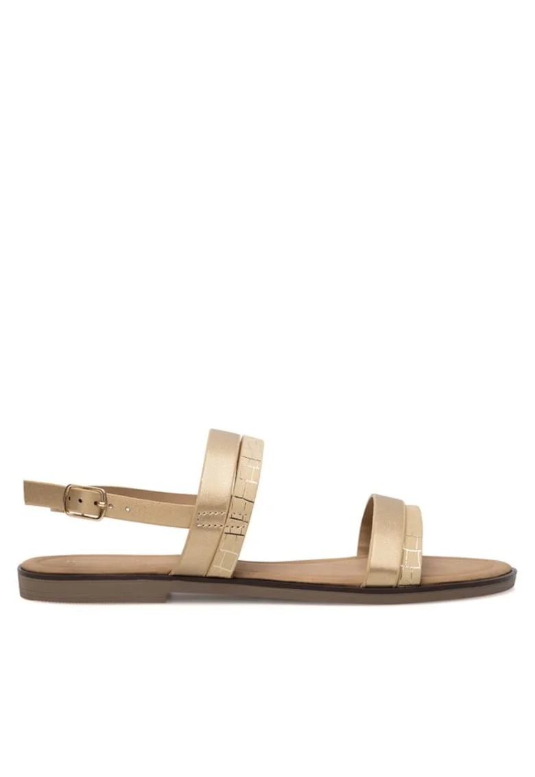 Sandale dama, 6277,  Sintetic, Auriu