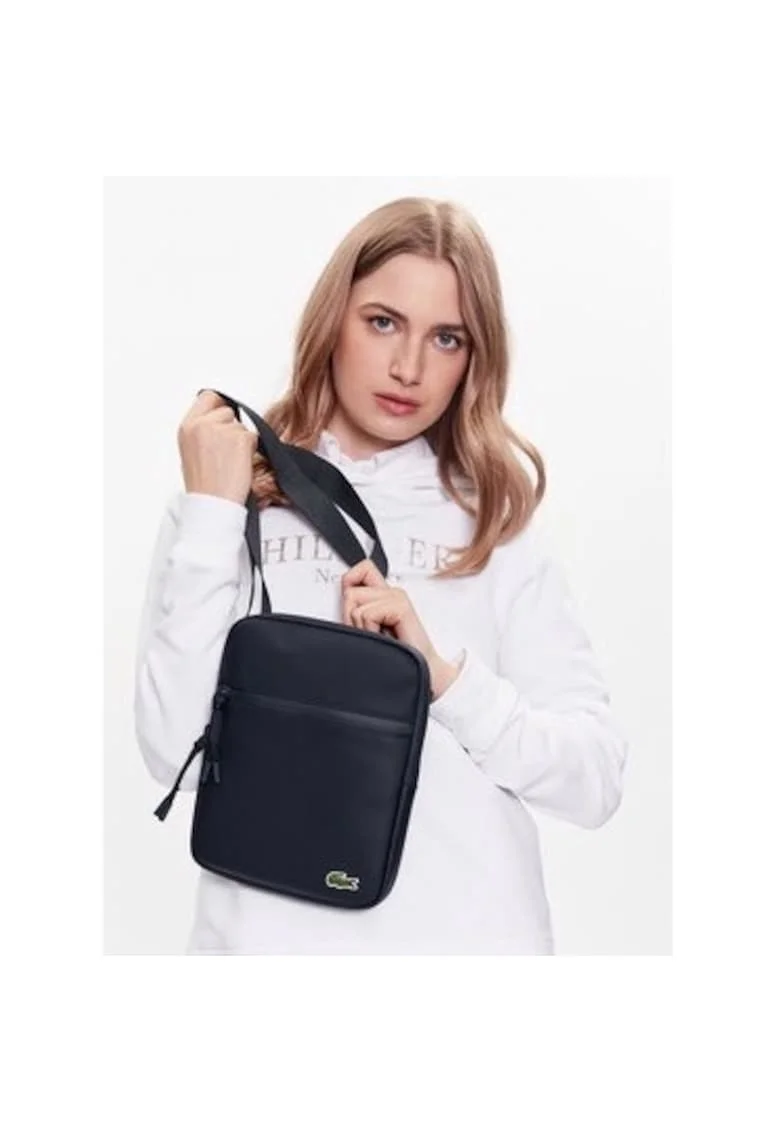 Geanta unisex,  albastra, material poliuretan, 24x17.5x8 cm