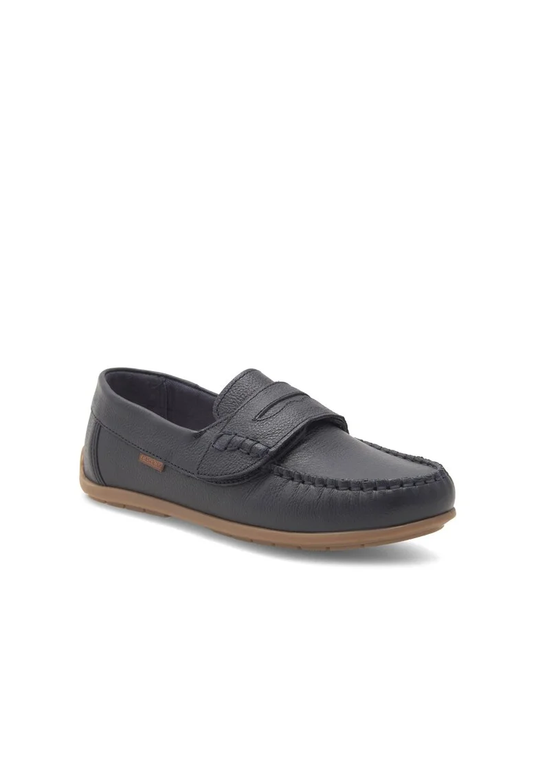 Mocasini copii,  401575, Piele naturala, Albastru