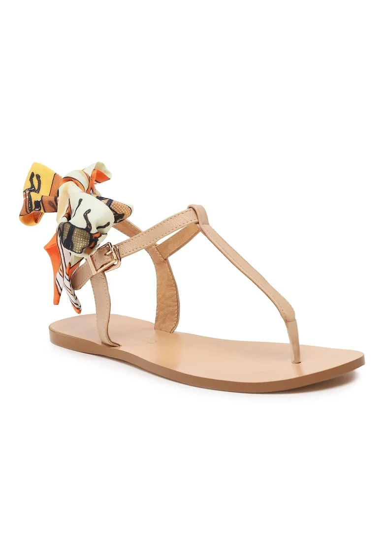 Sandale dama,  302095339, Piele naturala, Bej, Bej