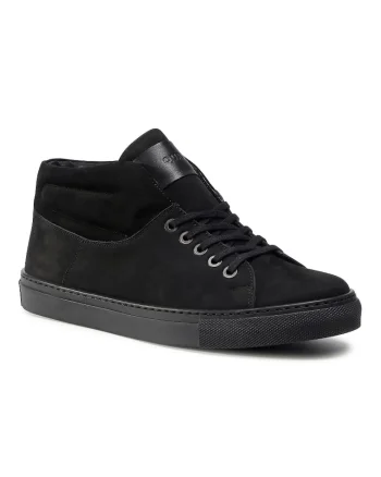 Pantofi barbati,  207505377, Piele nabuc, Negru, Negru