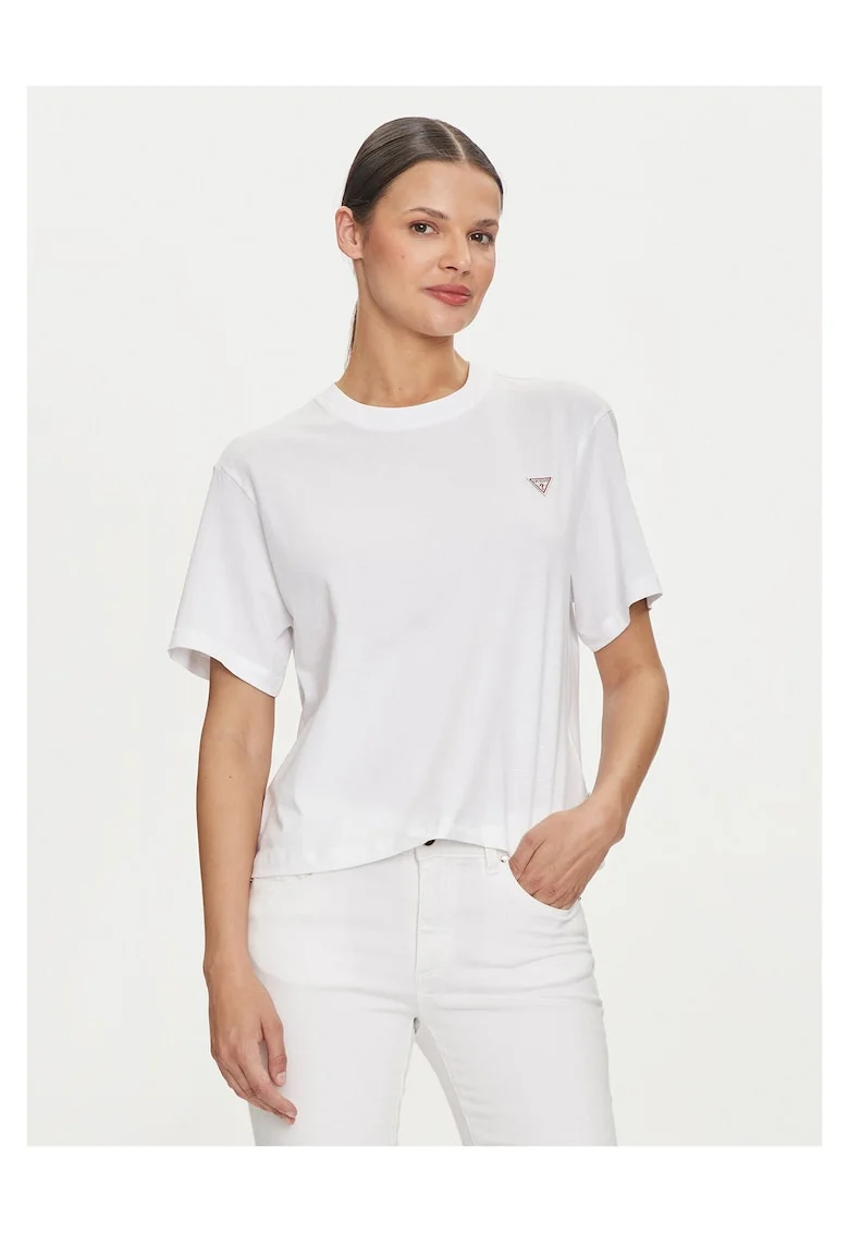 Tricou dama,  bumbac 100%, alb,