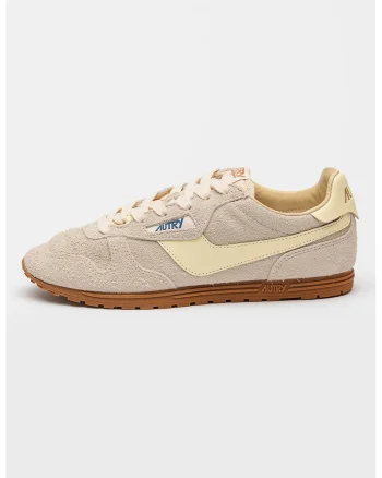 Pantofi sport de piele intoarsa cu insertii de piele Windspin, Galben pal/Caramel/Bej deschis