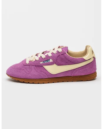 Pantofi sport de piele intoarsa cu insertii de piele Windspin, Violet/Galben pal/Caramel