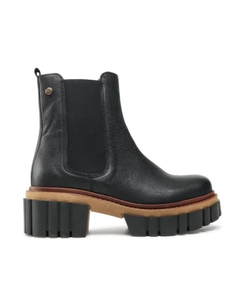 Ghete dama,  87465, Piele naturala, Negru