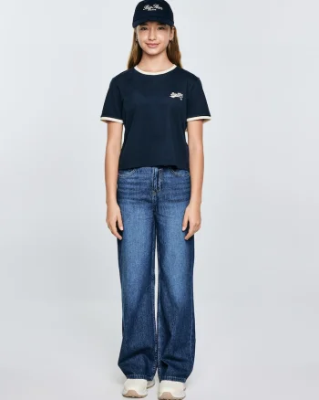 Tricou cu terminatii contrastante Kola 403