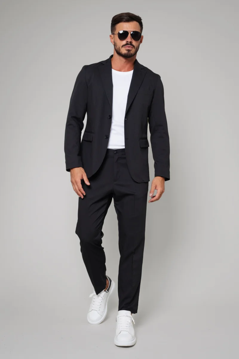 Costum sacou si pantalon lung Black