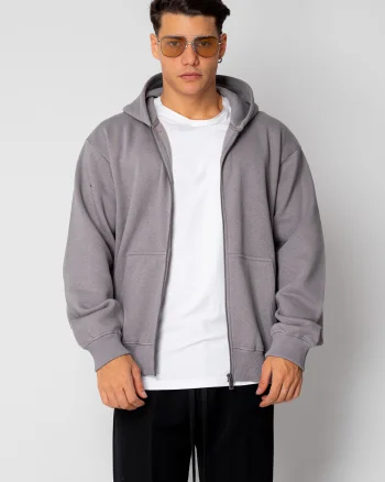 Hanorac cu fermoar Grey Anthracite II