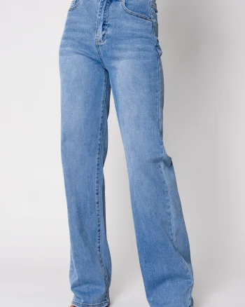 Blugi elastici largi Blue