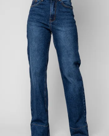Blugi elastici largi Dark Blue